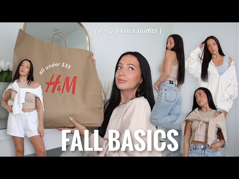 HM Fall Basics Haul and Outfits \\ Back to School Basics, H&M Try On Haul, Affordable Basics